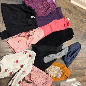 HUGE carters fall winter long sleeve and pants bundle lot size 4 / 4t girls